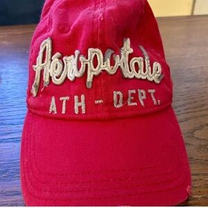 Aeropostale Red and Cream Cap